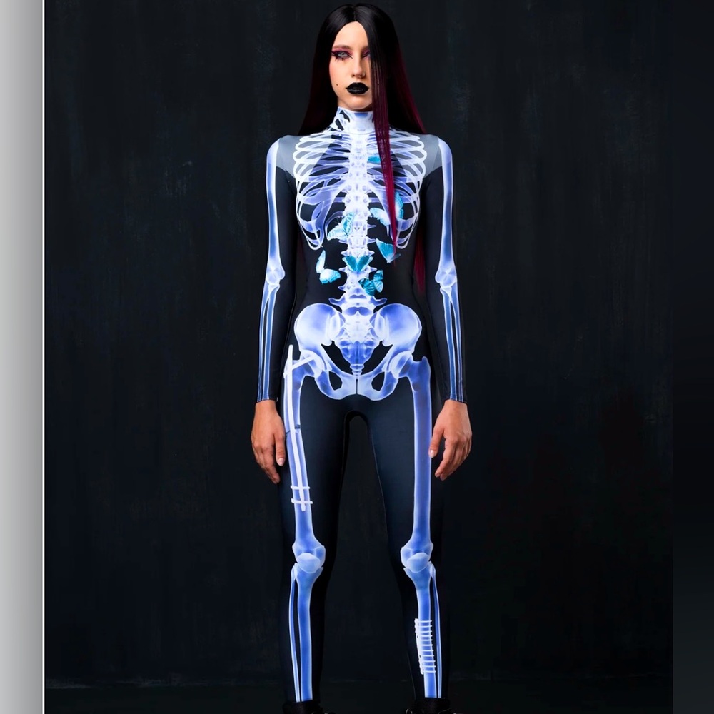 BADINKA - X-Ray Skeleton Costume - Sexy Women's Halloween Costumes / XS